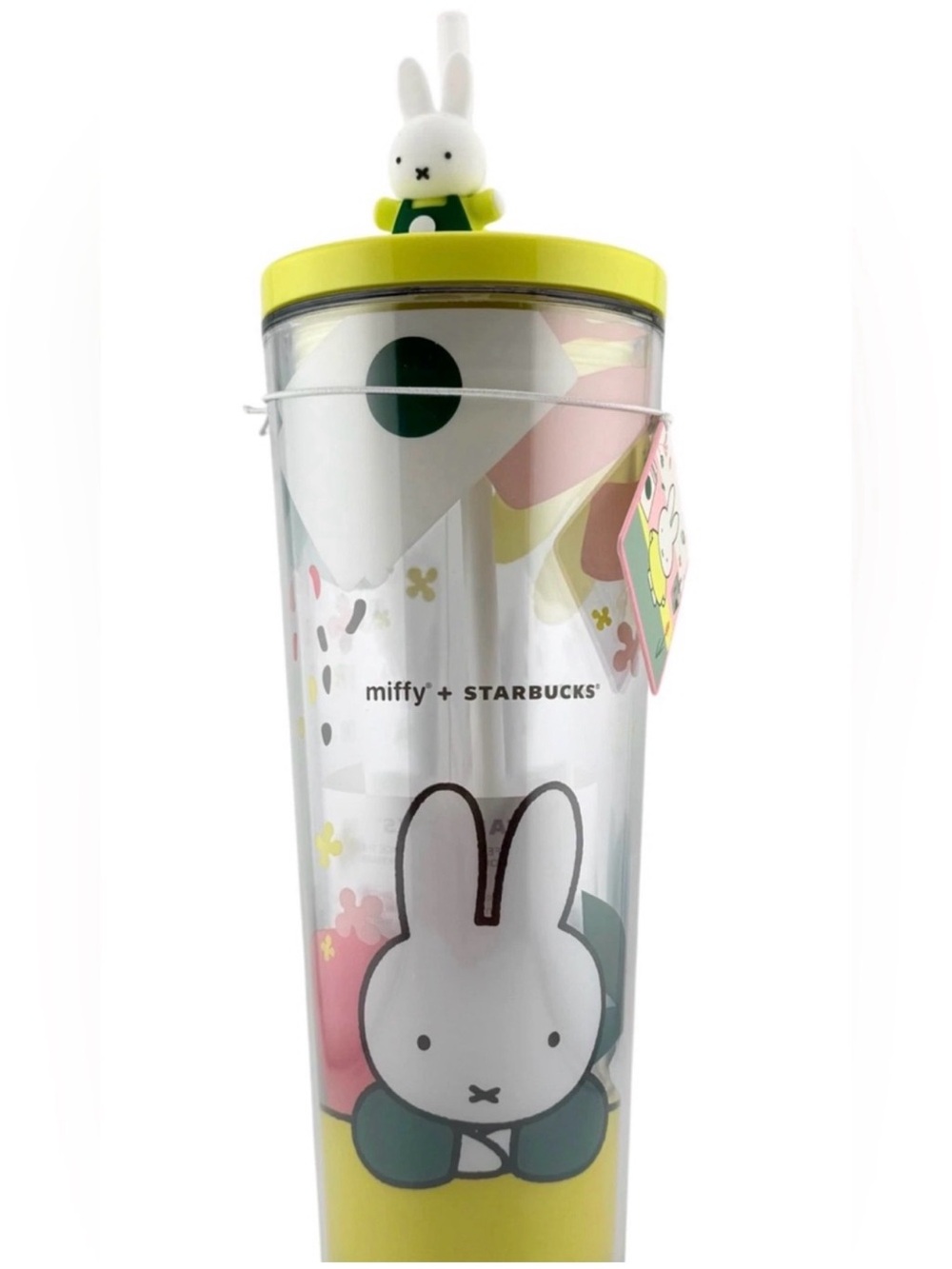 Miffy & Starbucks Yellow Bunny Tumbler with Miffy Topped Straw
NWT